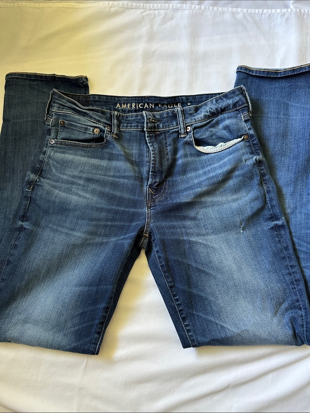 American Eagle Outfitters Men's Straight Jeans - Blue
